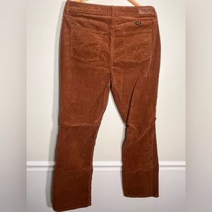 Wrangler High Rise Bold Boot Cut Corduroy Pants Women Size 14/32 Brown Western